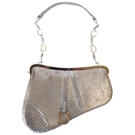 Dior silver saddle bag